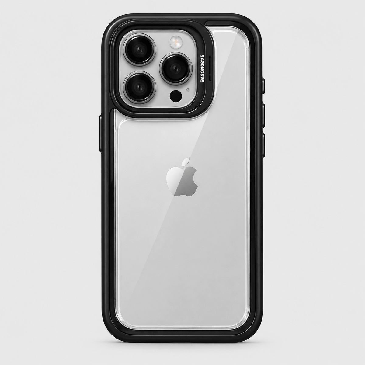 Transparent Lens Ring iPhone Case - Black