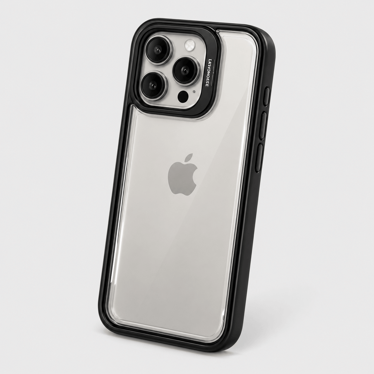 Transparent Lens Ring iPhone Case - Black