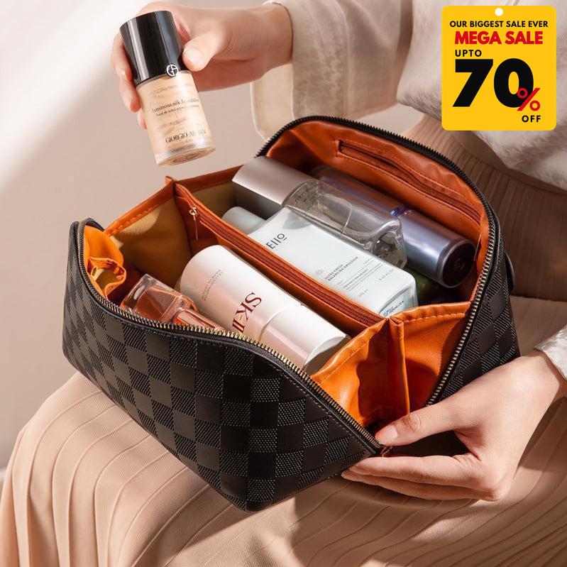 Checkered Pattern Cosmetic Pouch-DIVERSITY