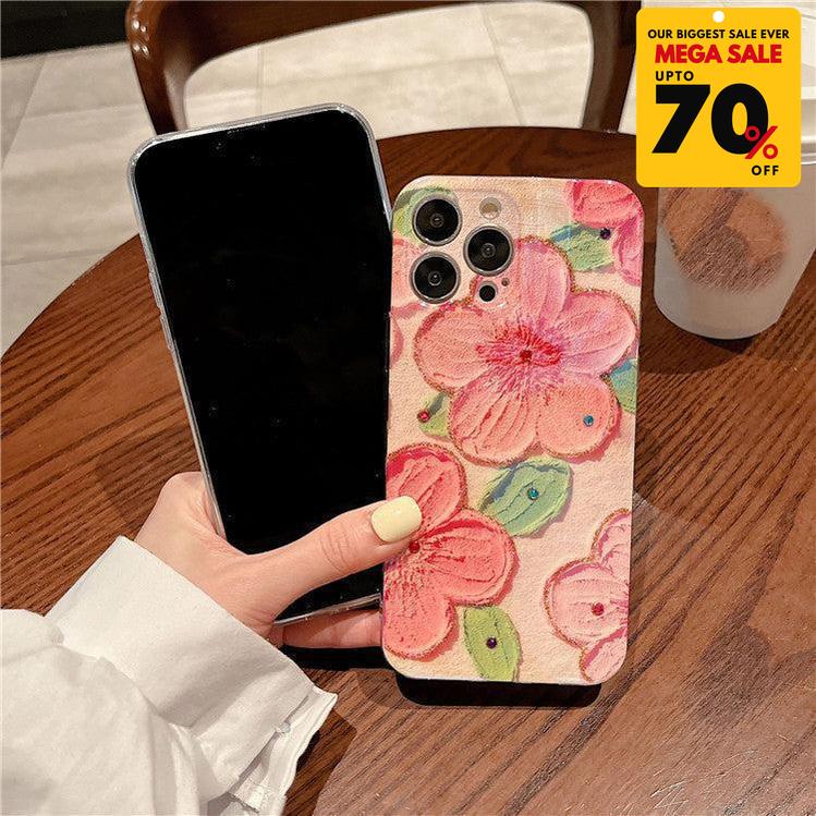 Floral Design Silicone Phone Case-DIVERSITY