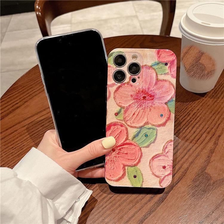 Floral Design Silicone Phone Case-DIVERSITY