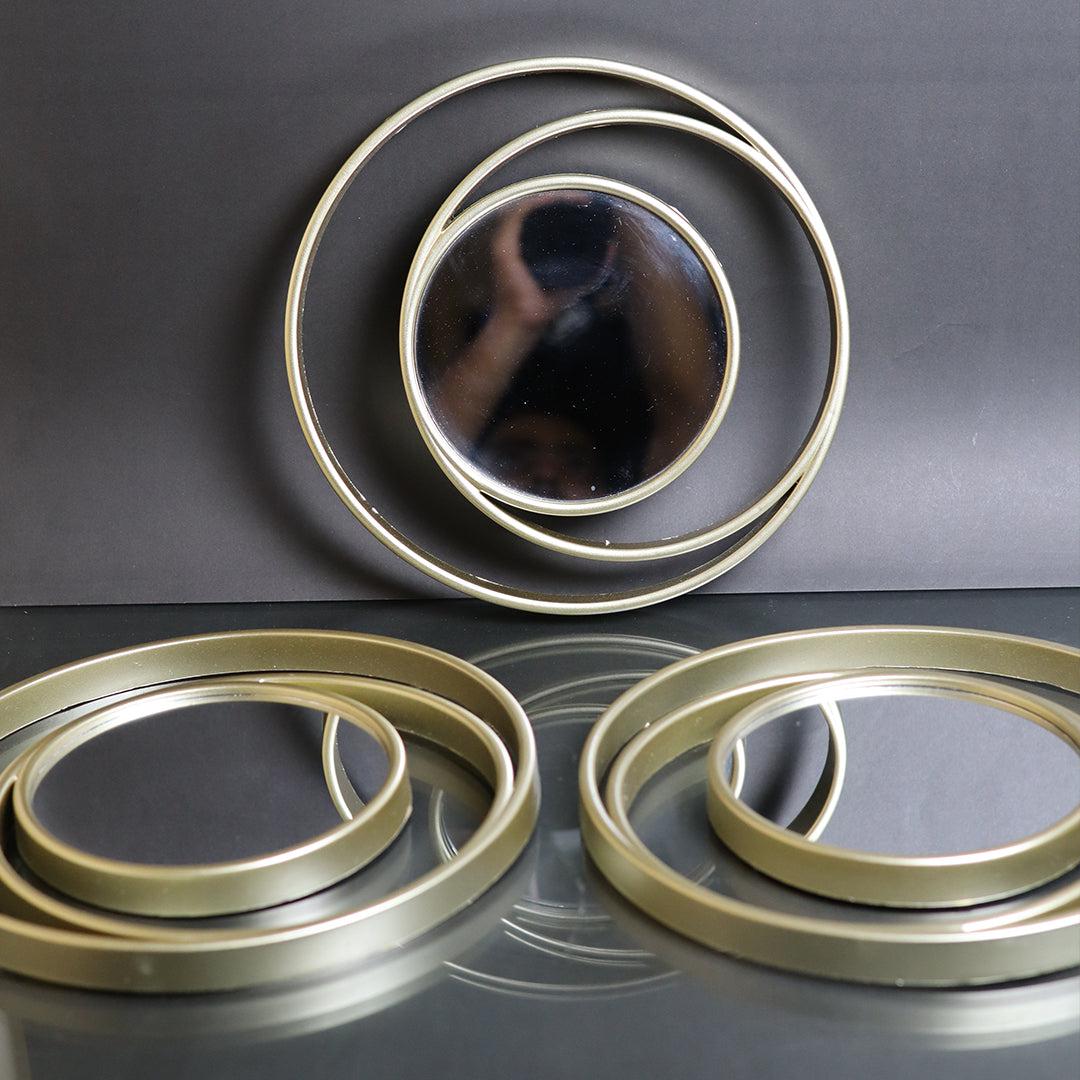 Golden Circle Mirror Set - 3 PCS