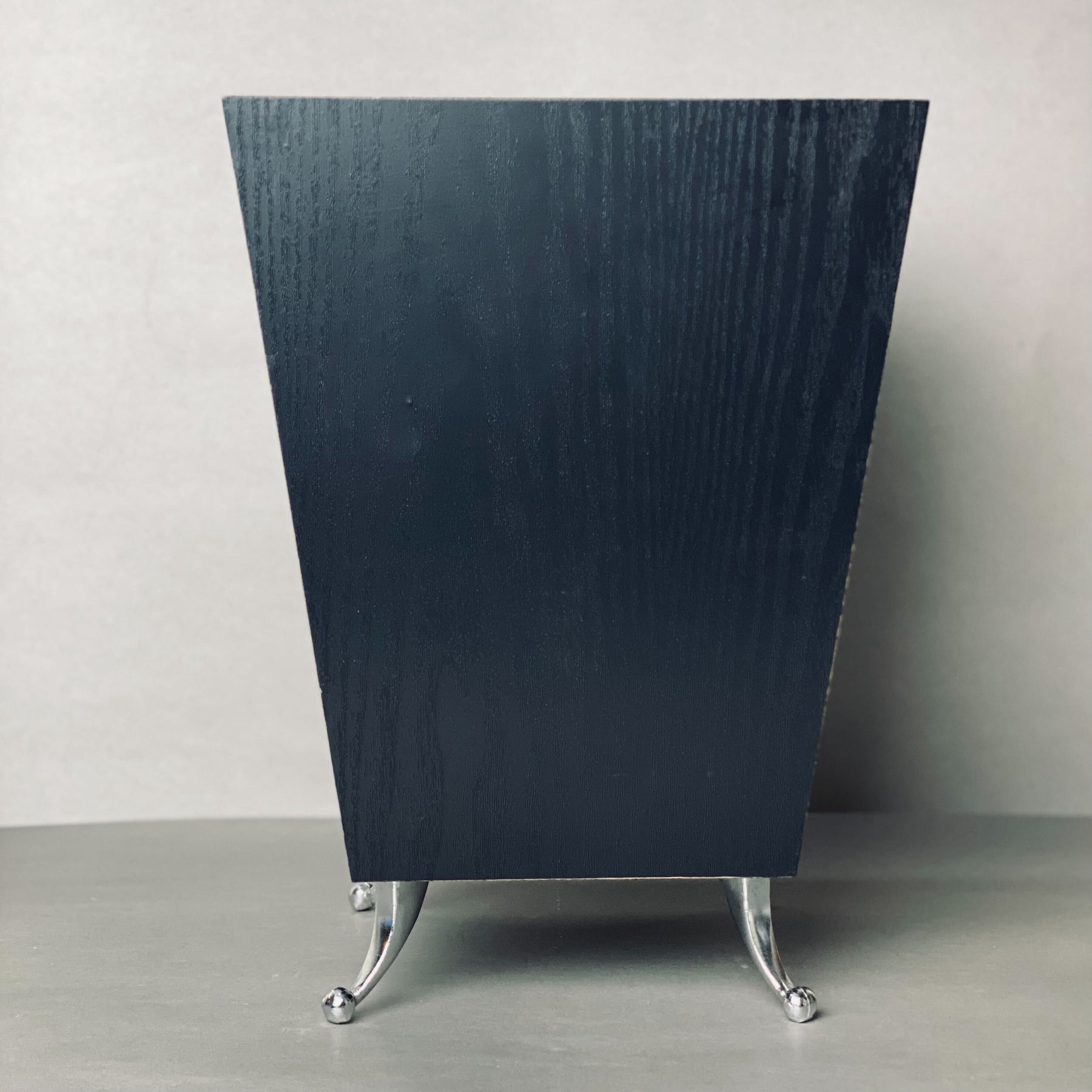 Wooden Dustbin & Tissue Box Set - Black