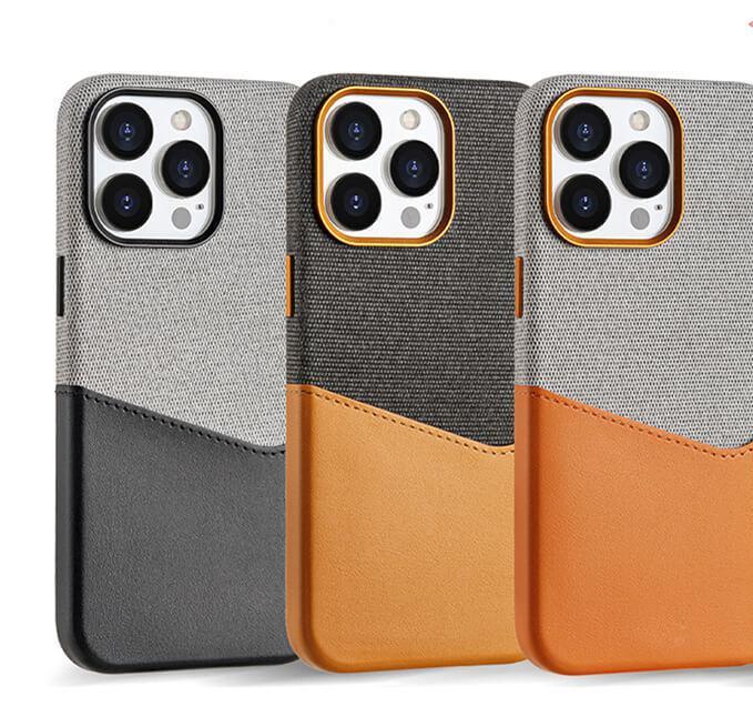 Textured Leather Card Holder iPhone Case-DIVERSITY