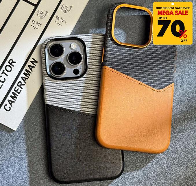Textured Leather Card Holder iPhone Case-DIVERSITY