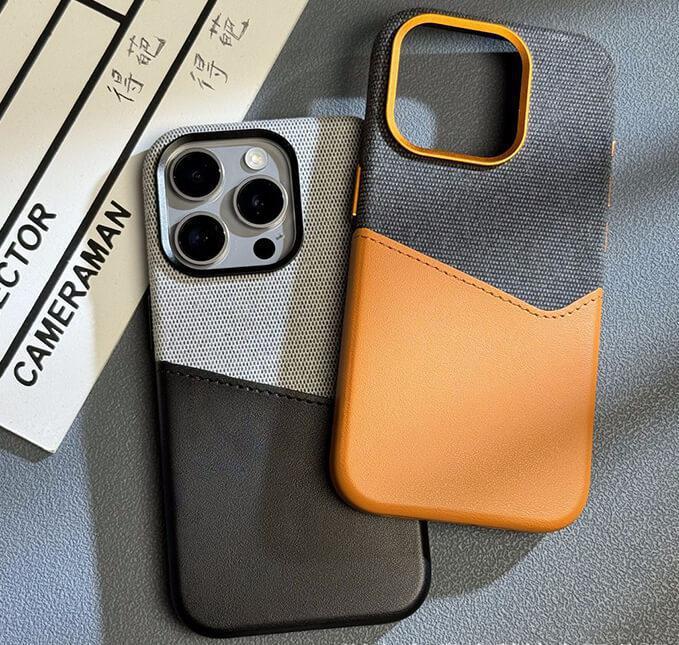 Textured Leather Card Holder iPhone Case-DIVERSITY