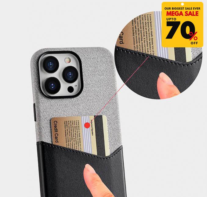 Textured Leather Card Holder iPhone Case-DIVERSITY