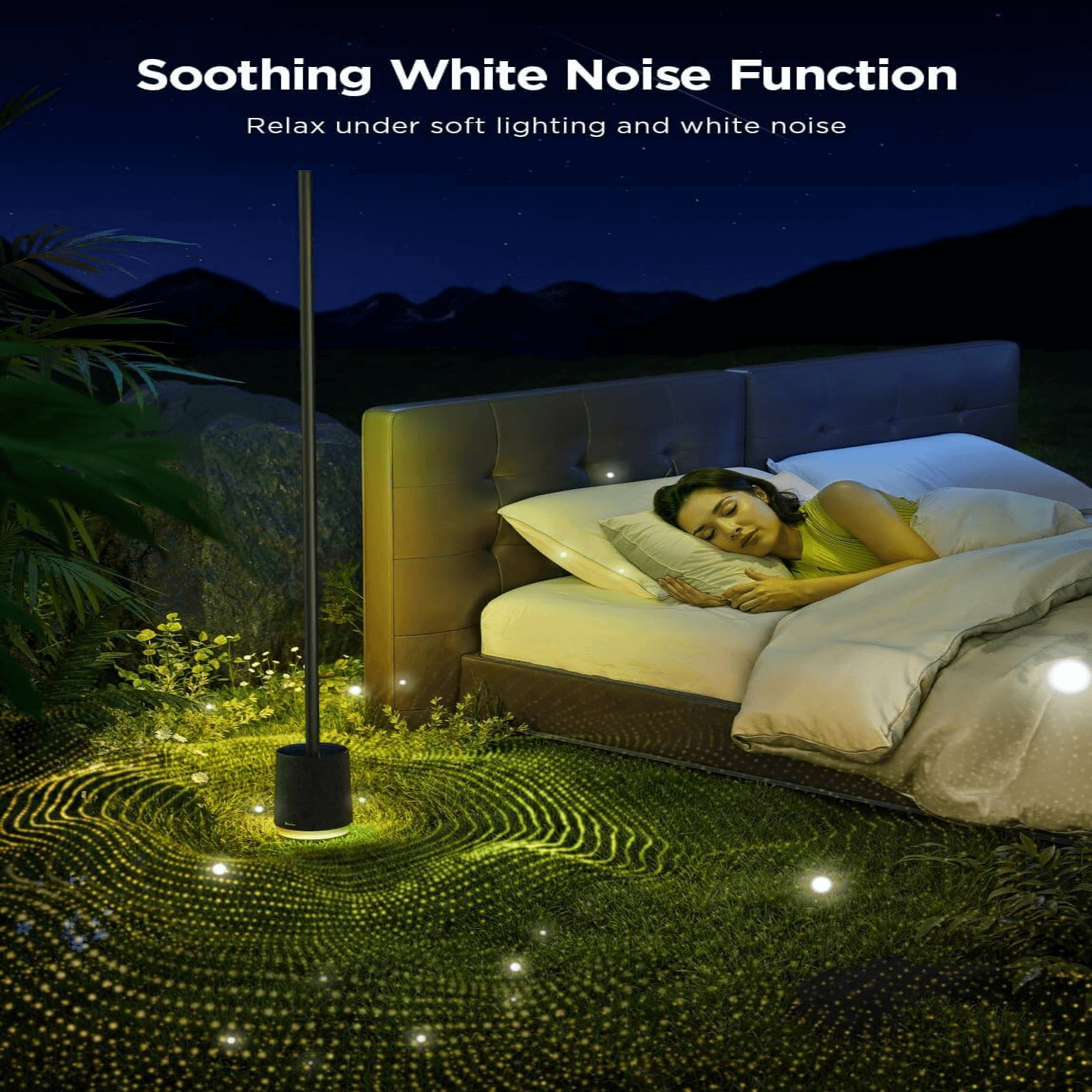 Govee RGBICWW LED Floor Lamp Pro With Bluetooth Speaker & White Noise