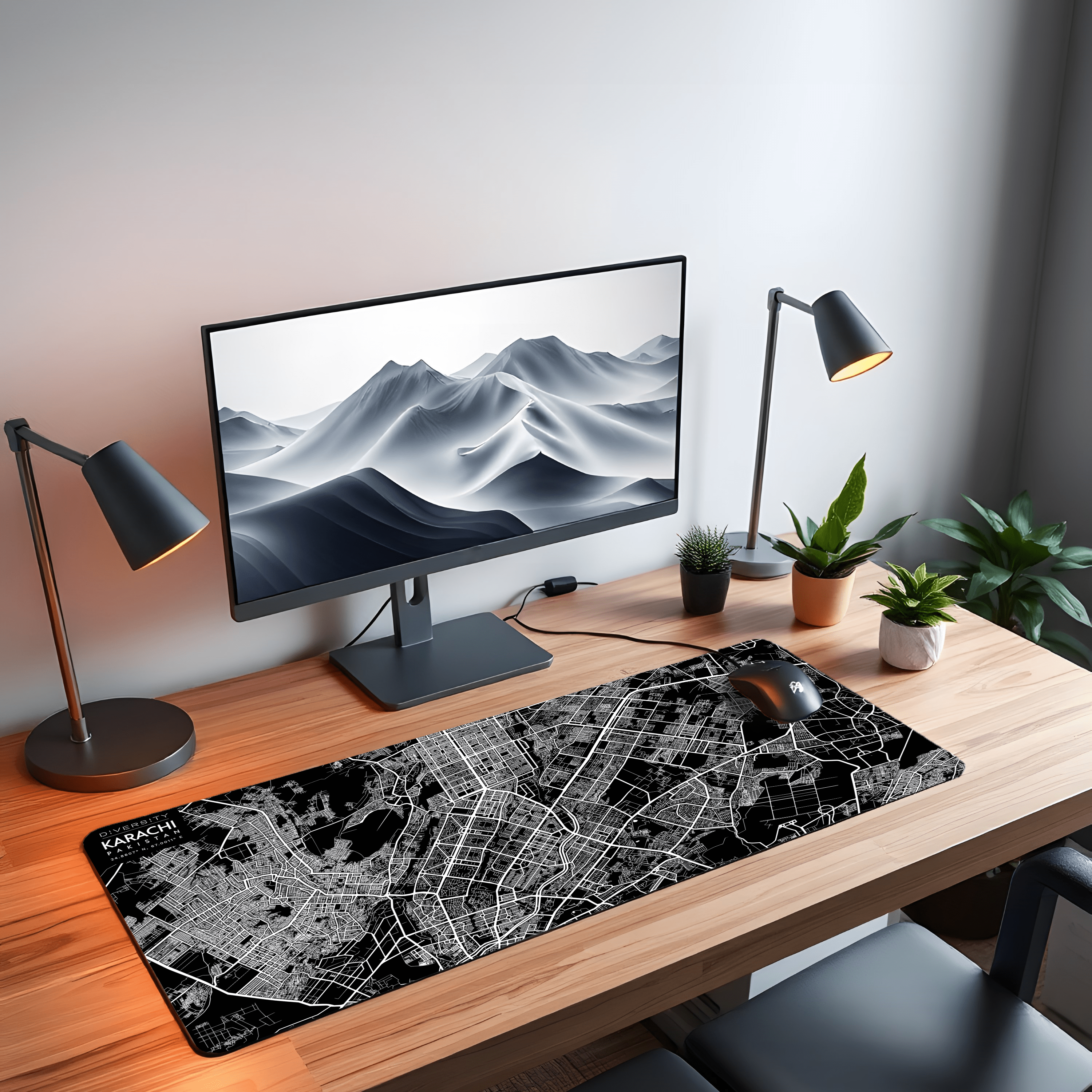 Printed Leather Desk Mat - Karachi