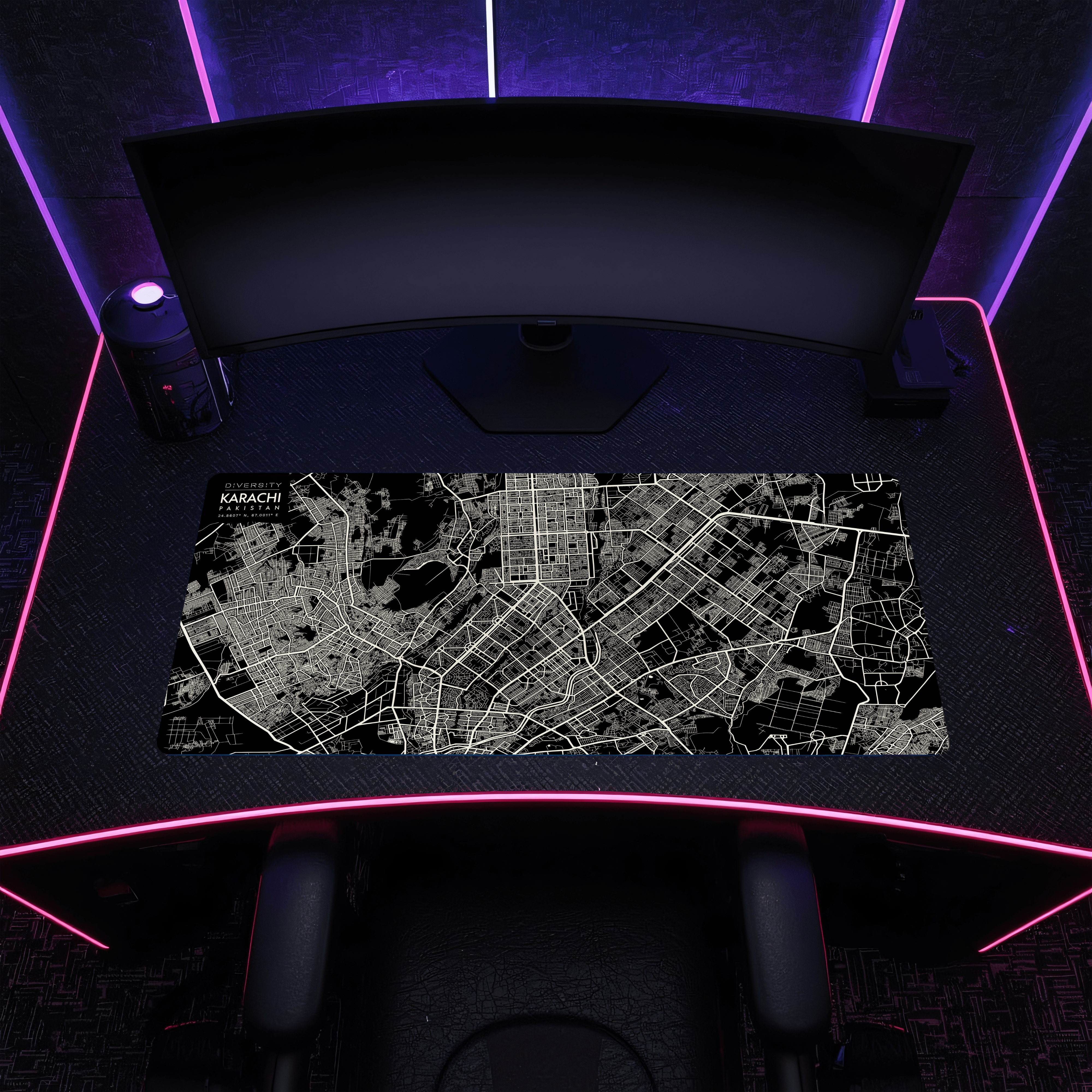 Printed Leather Desk Mat - Karachi