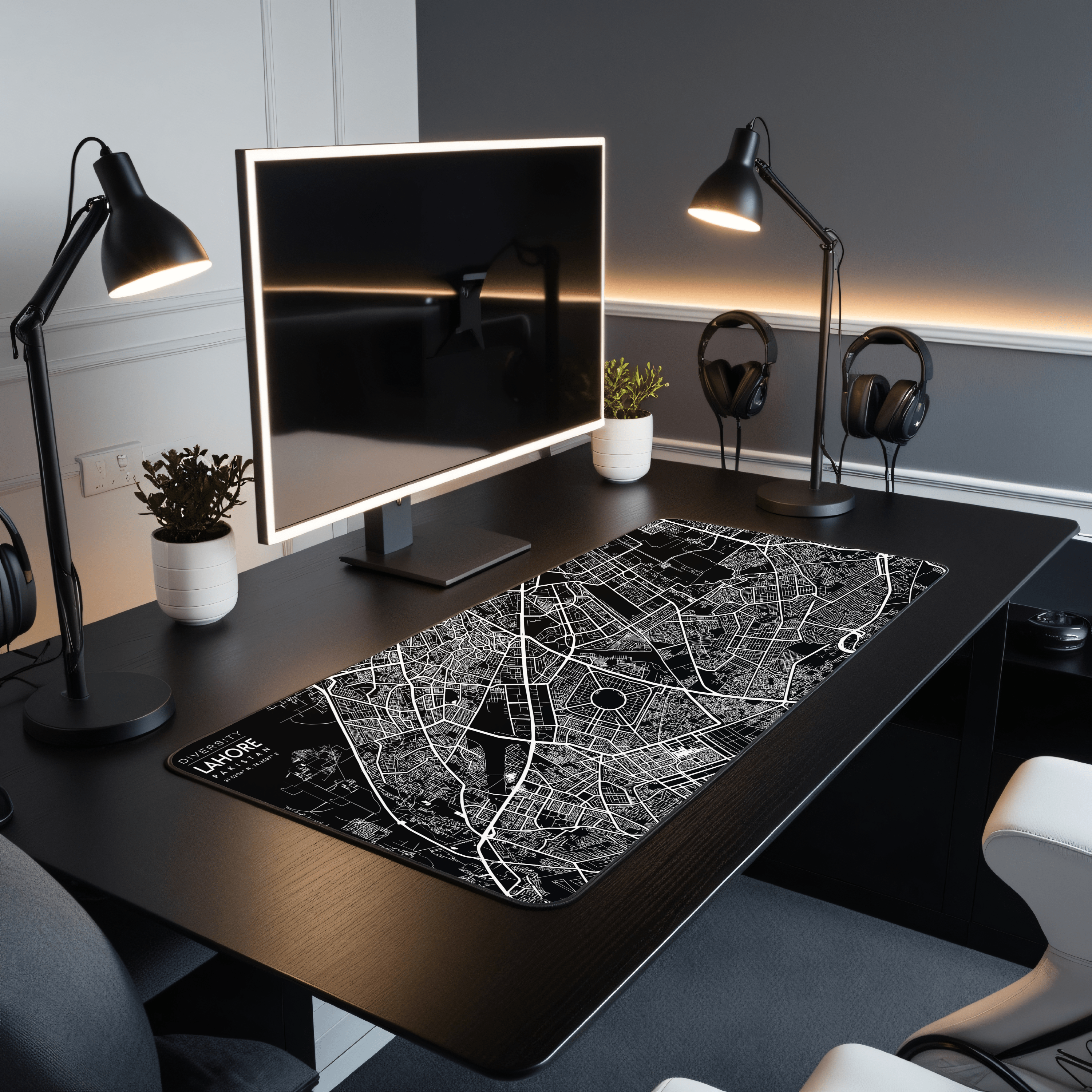 Printed Leather Desk Mat - Lahore