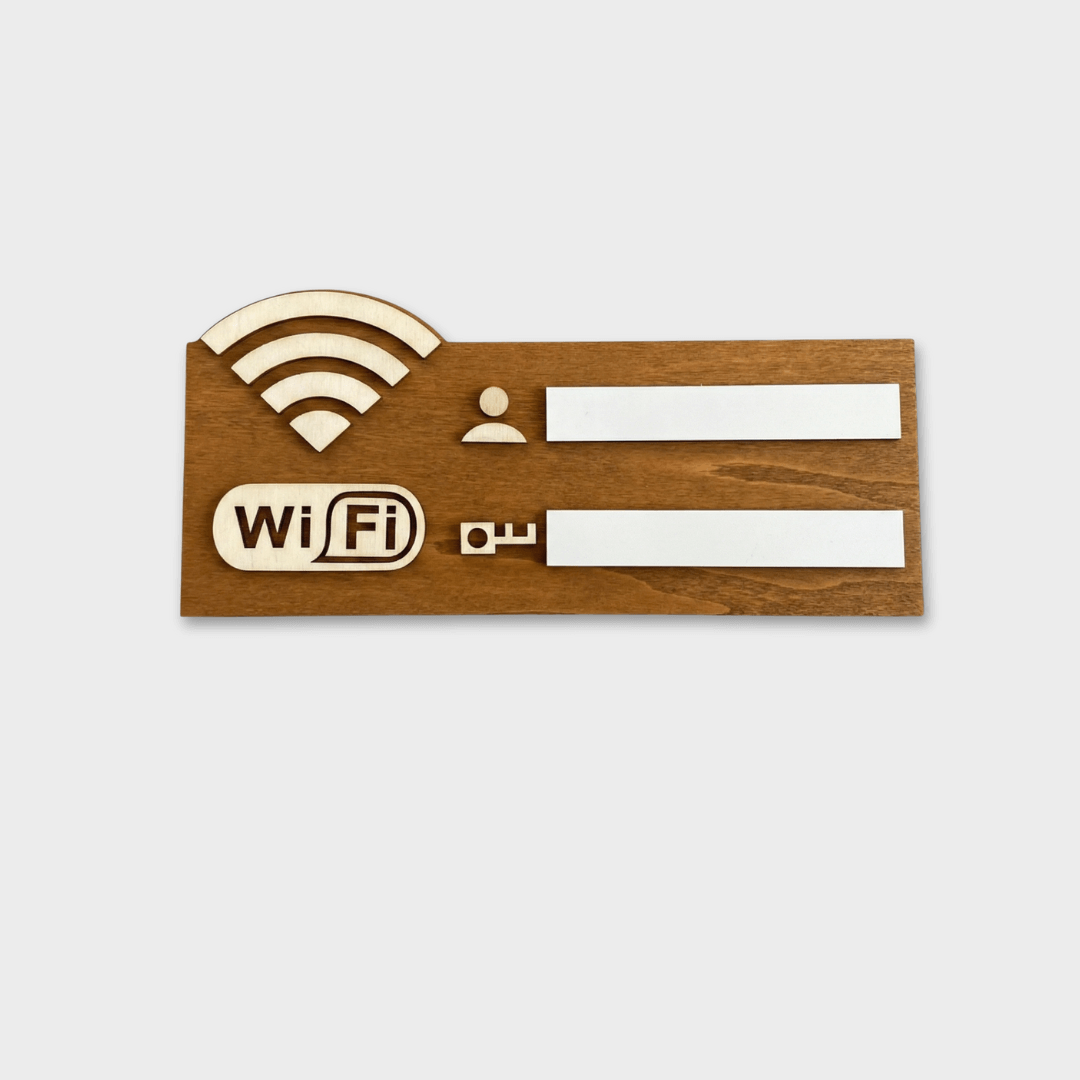 Wooden WiFi Password Wall Mounted Sign
