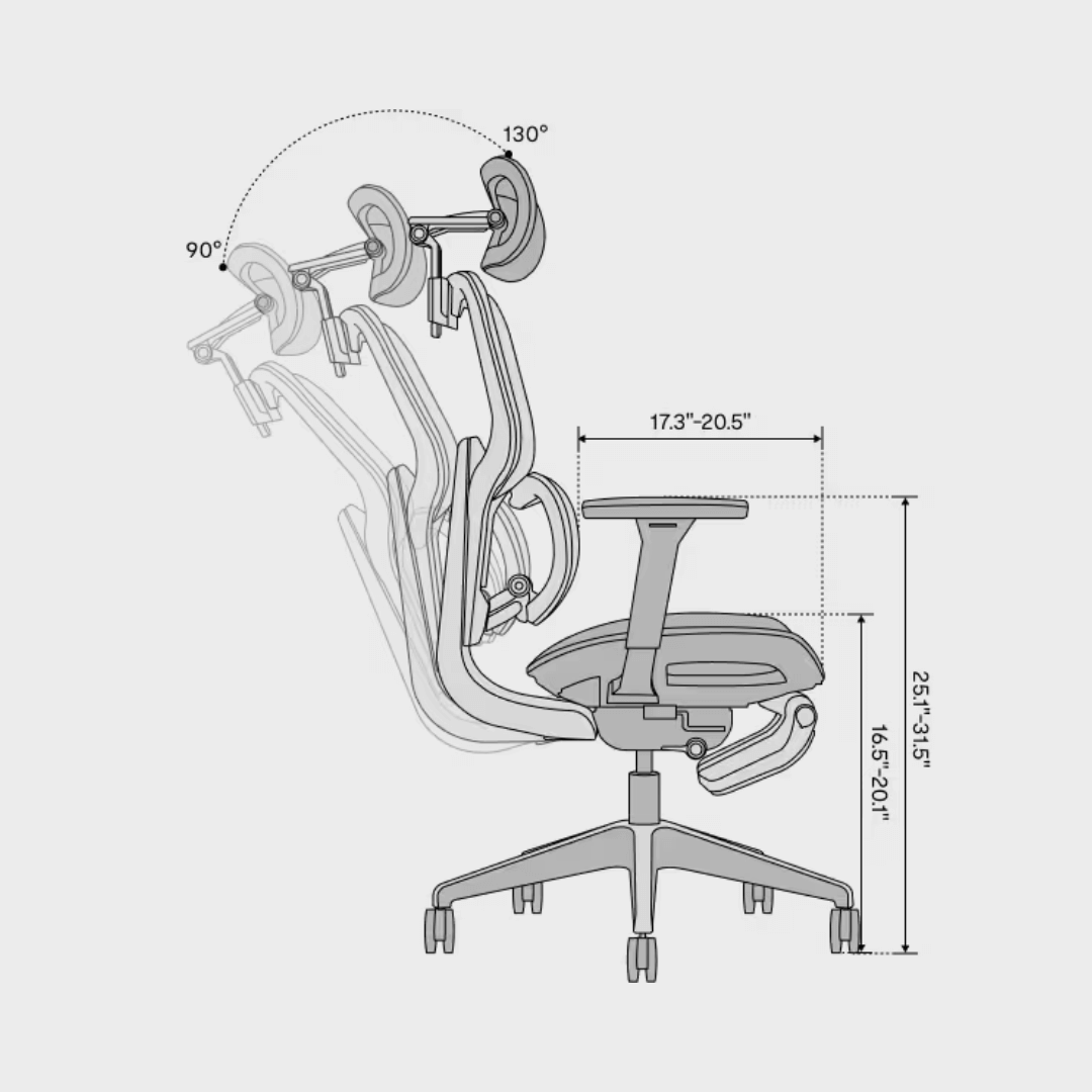 Flexispot C7 - Premium Ergonomic Mesh Office Chair With Foot Rest
