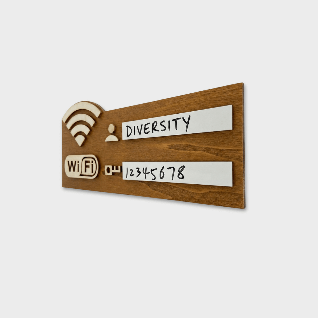 Wooden WiFi Password Wall Mounted Sign