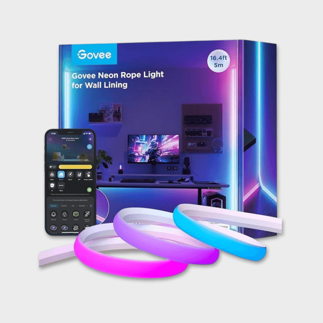 Govee Neon LED Rope Light for Wall Lining 2-5M
