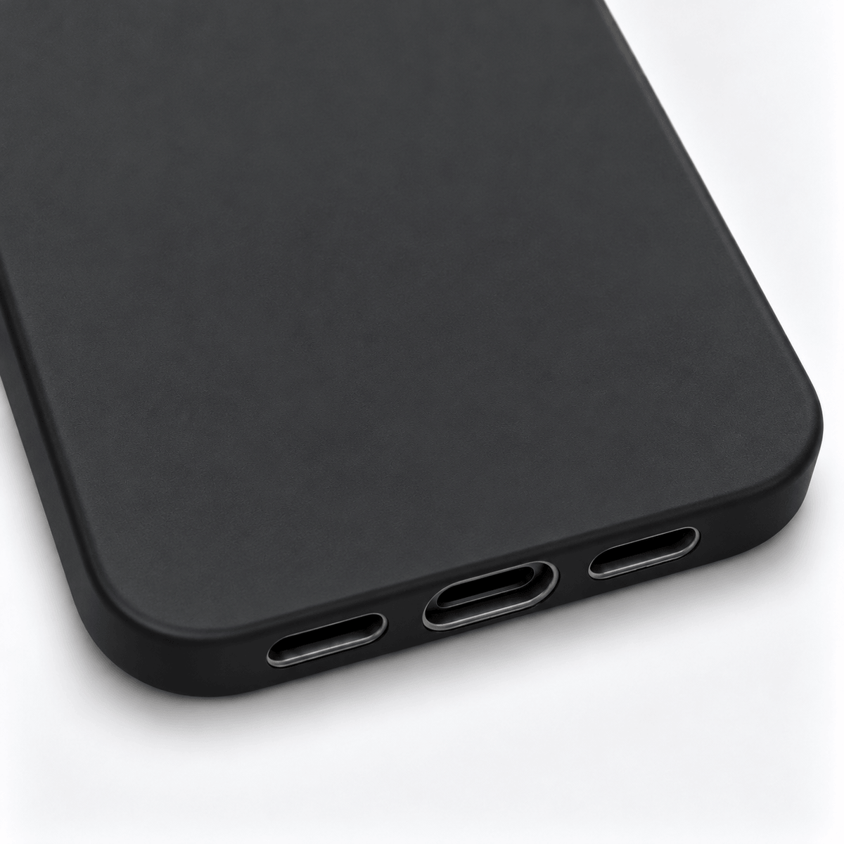 Matte Black Silicone iPhone Case