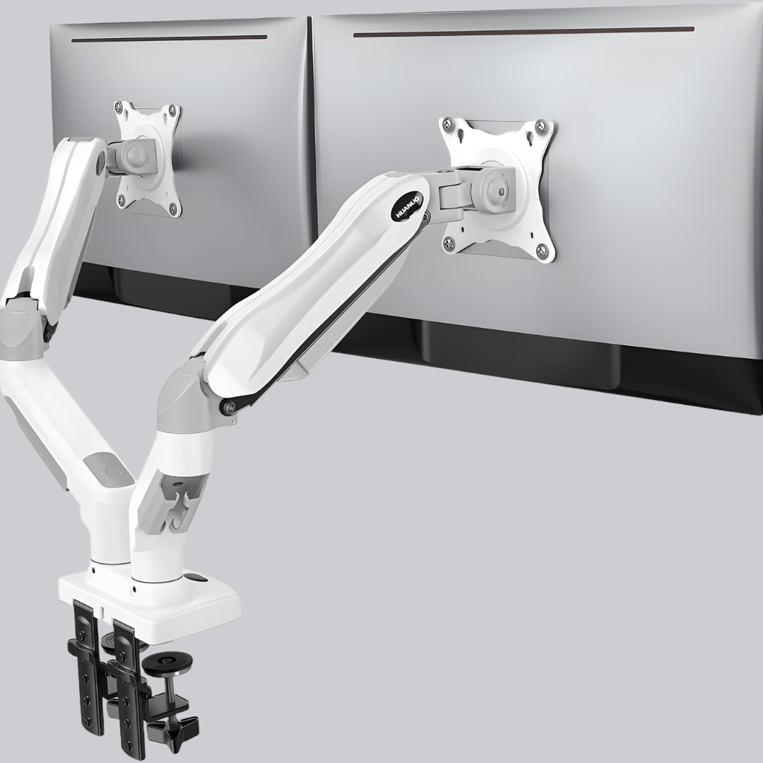 HUANUO Dual Monitor Arm Stand - White