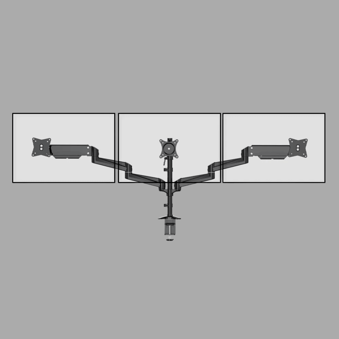 HUANUO Triple Monitor Mount - Black