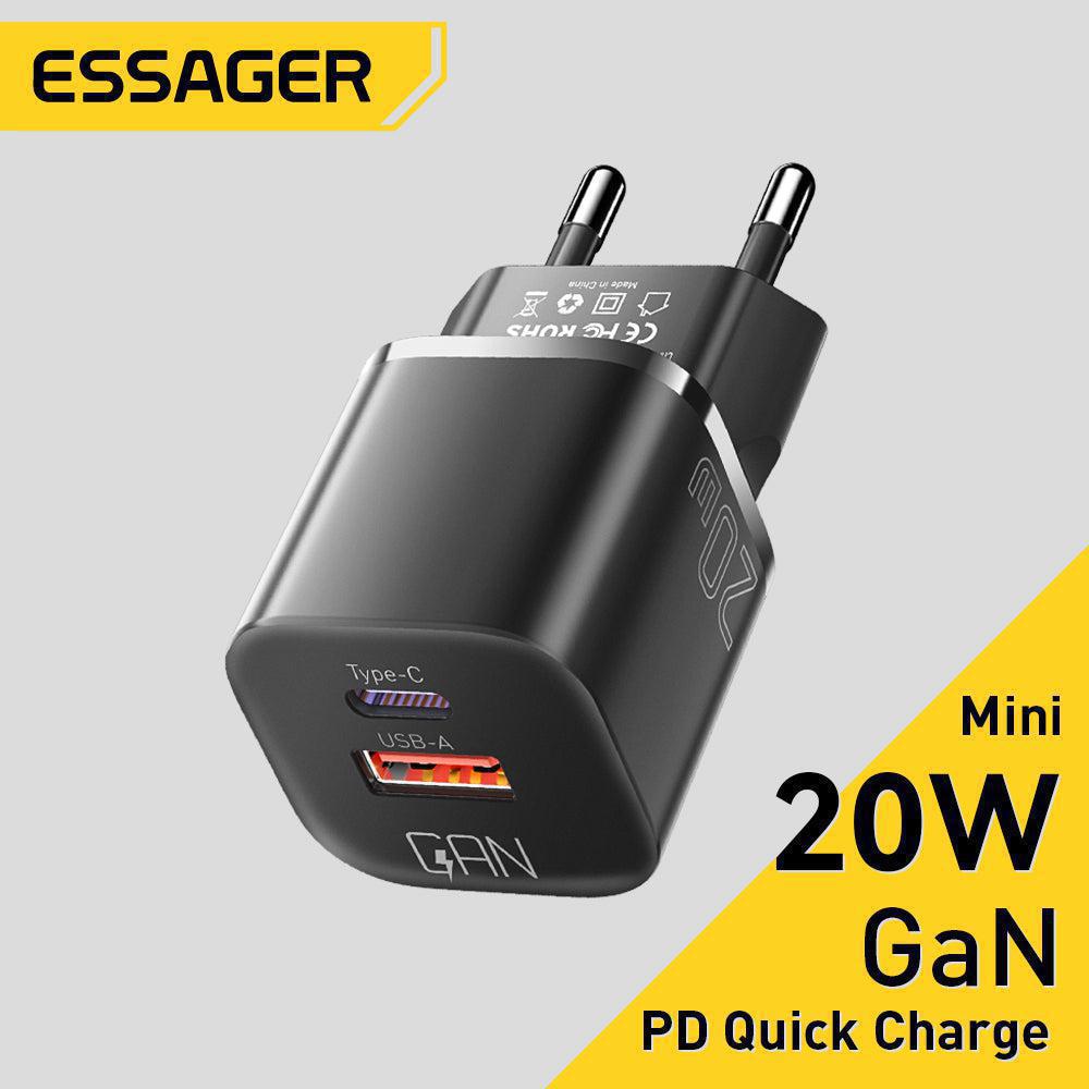 Essager 20W GaN USB-A & Type-C Fast Charger-DIVERSITY