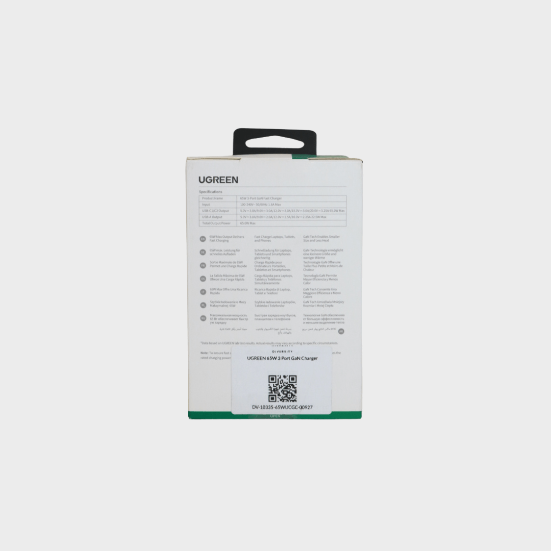 UGREEN 65W 3 Port GaN Charger
