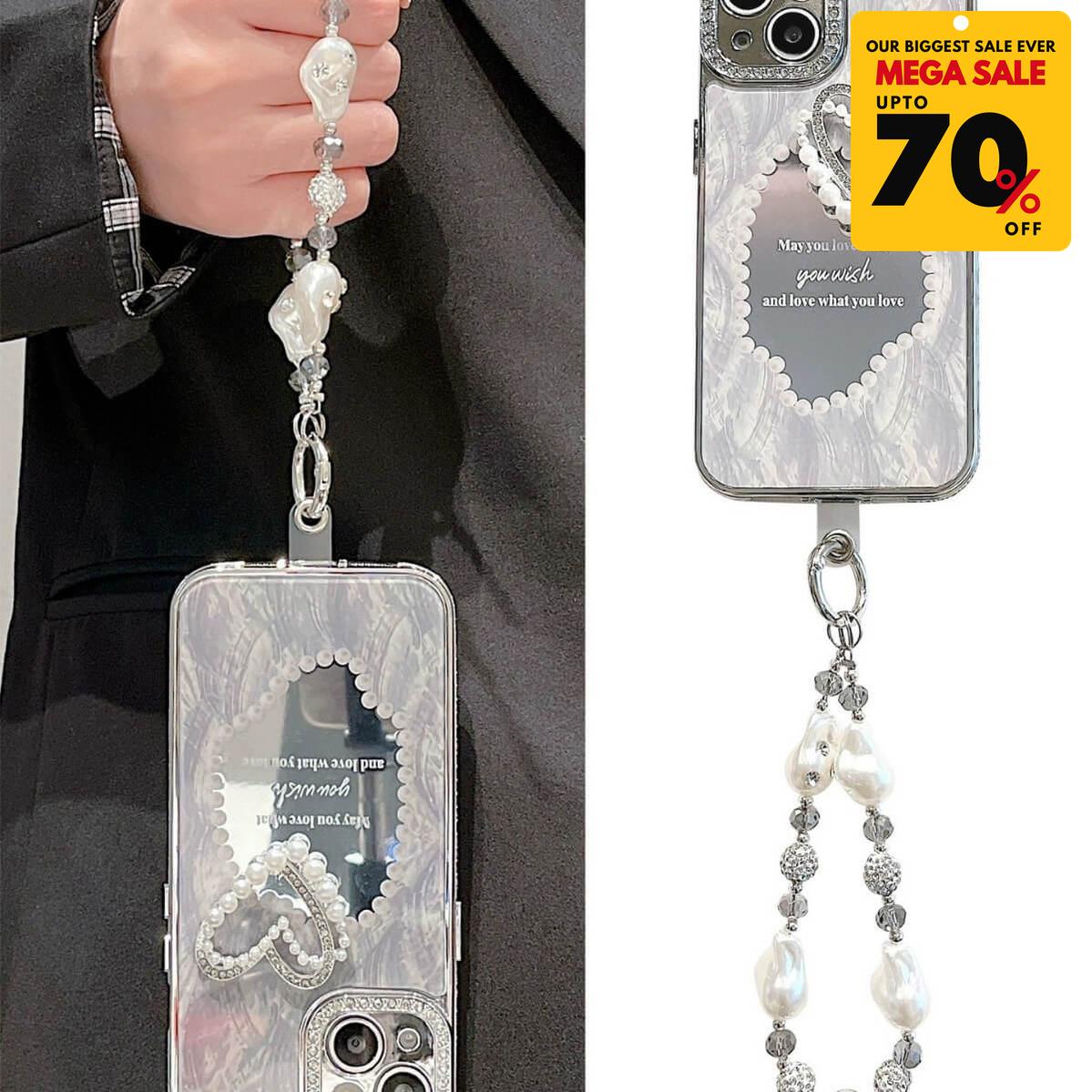 Vintage Pearl Heart iPhone Case with Charm Bracelet-DIVERSITY