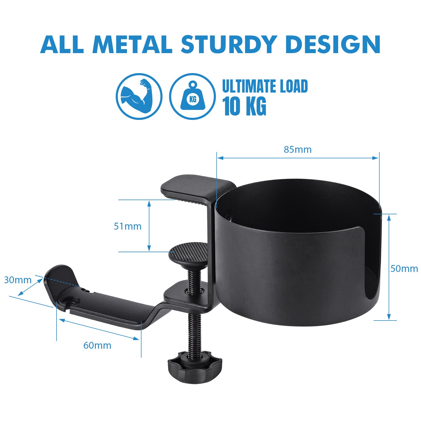 2 in 1 Desk Cup Holder with Headphone Hanger