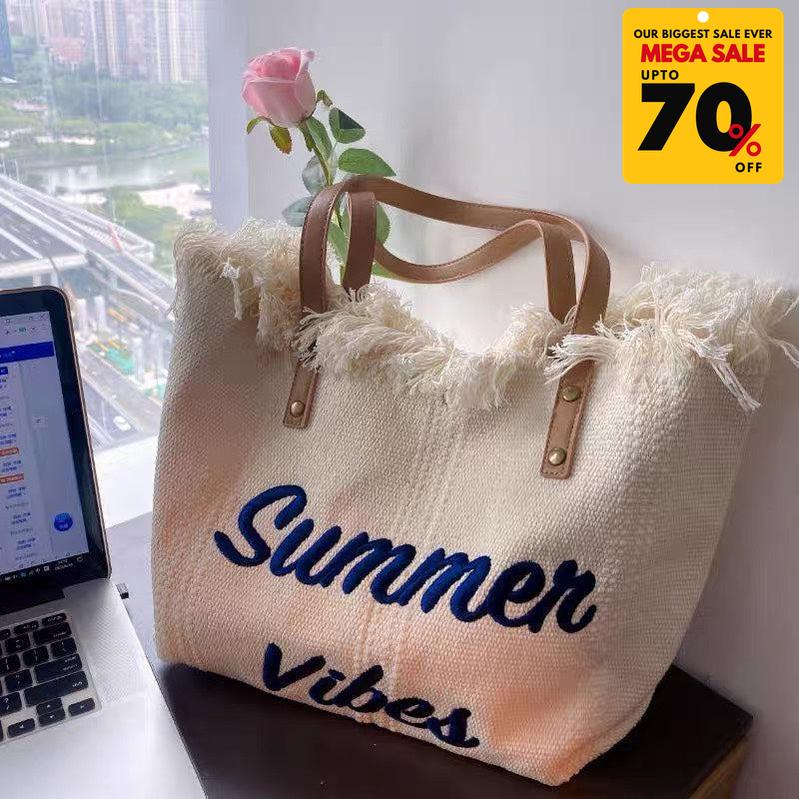 Summer Vibes Canvas Handbag-DIVERSITY