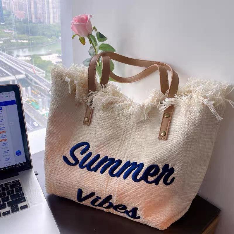 Summer Vibes Canvas Handbag-DIVERSITY