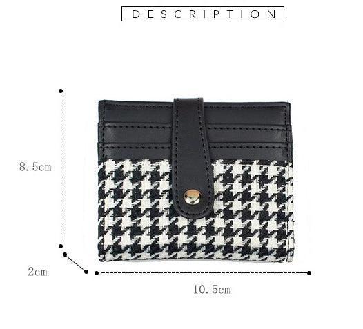 Plaid Pattern Card Holder Wallet-DIVERSITY