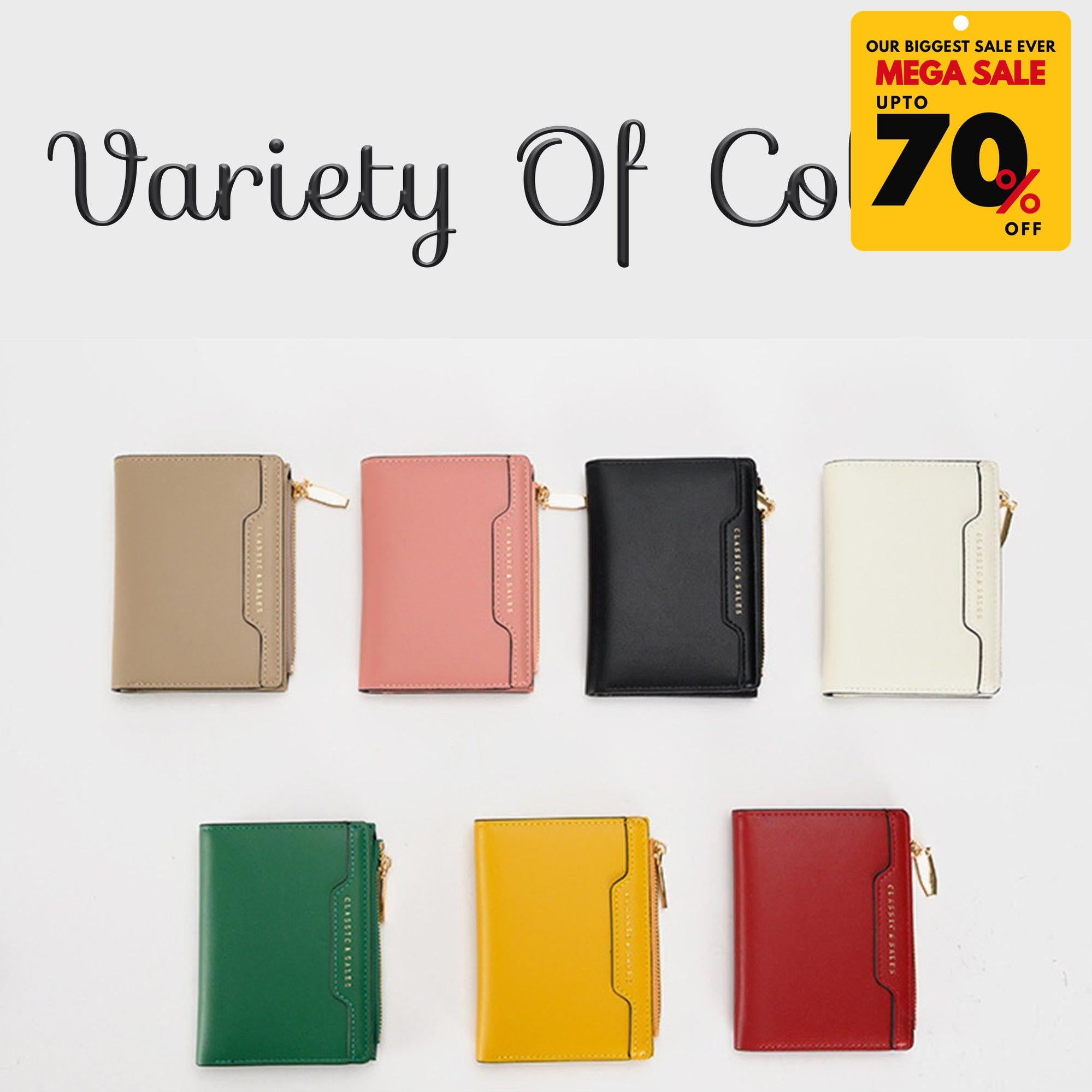 Women's Leather Compact Wallet-DIVERSITY