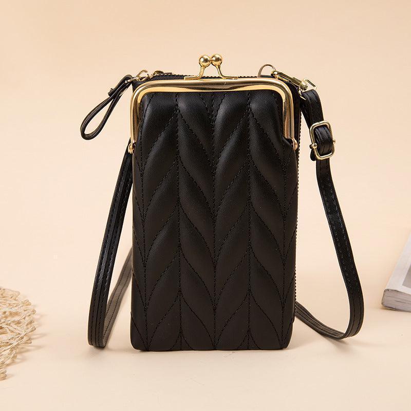 Premium Leaf Design Leather Crossbody Bag-DIVERSITY