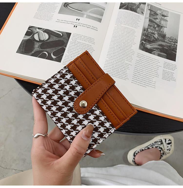 Plaid Pattern Card Holder Wallet-DIVERSITY