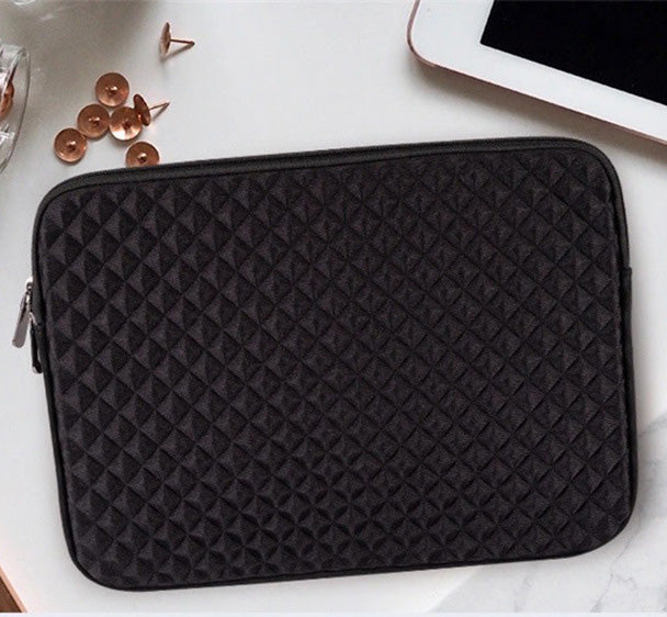 Diamond Pattern Laptop Sleeve With Power Pouch