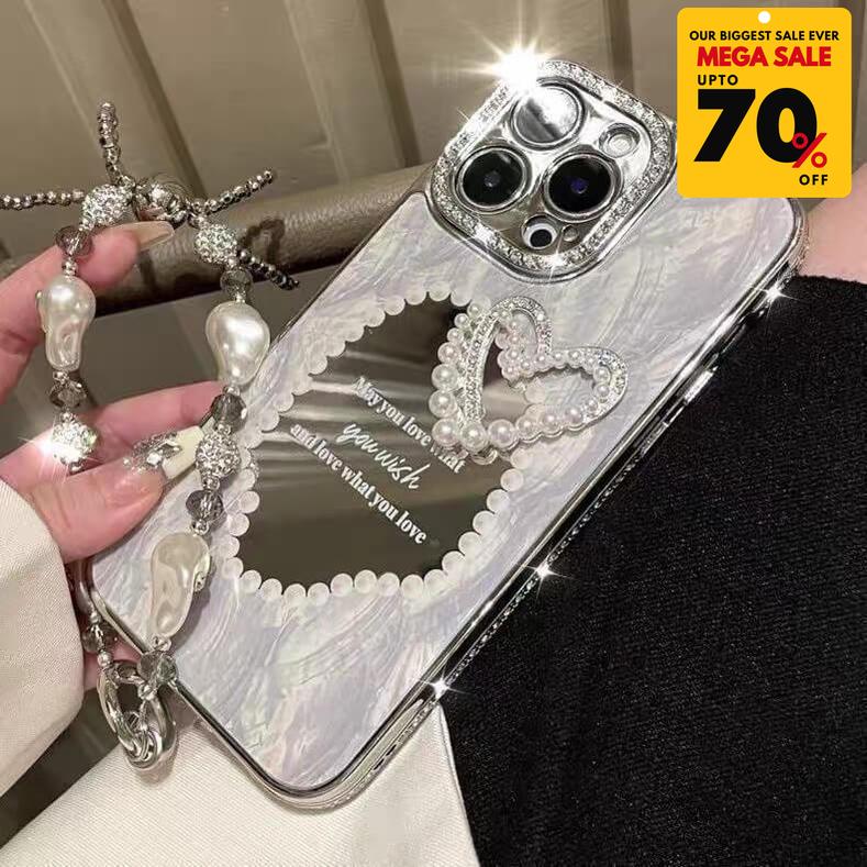 Vintage Pearl Heart iPhone Case with Charm Bracelet-DIVERSITY