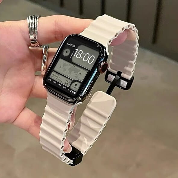 Ocean Magnetic Silicone Strap For Apple Watch - Starlight