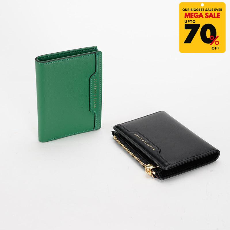 Women's Leather Compact Wallet-DIVERSITY