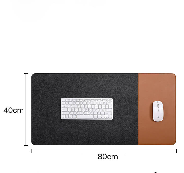 Felt & Faux Leather Desk Mat