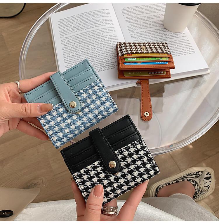 Plaid Pattern Card Holder Wallet-DIVERSITY