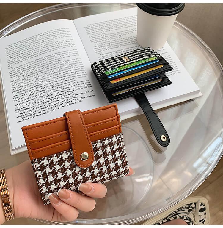 Plaid Pattern Card Holder Wallet-DIVERSITY