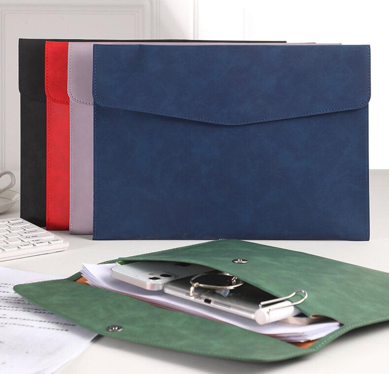 Faux Leather Document File Case