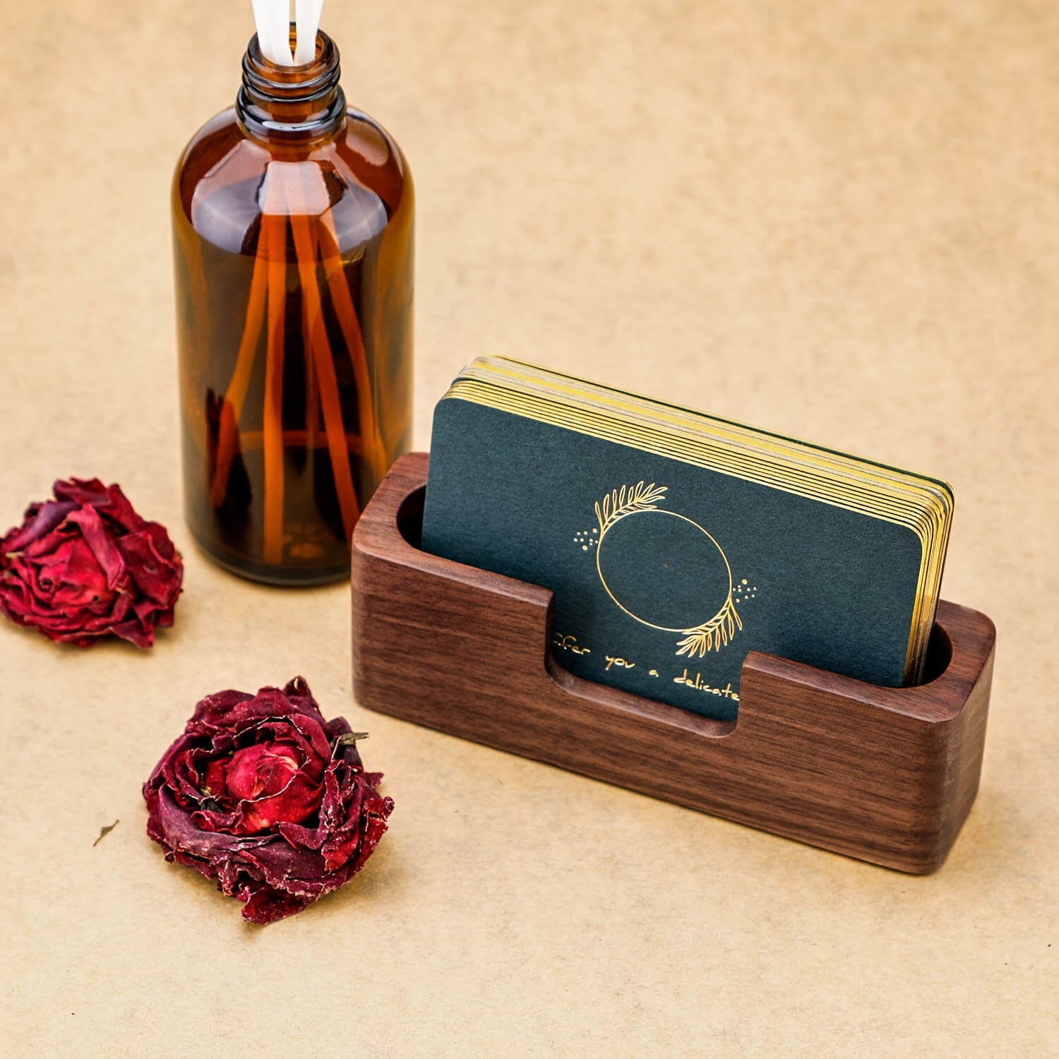 Minimalist Wooden Business Card Holder