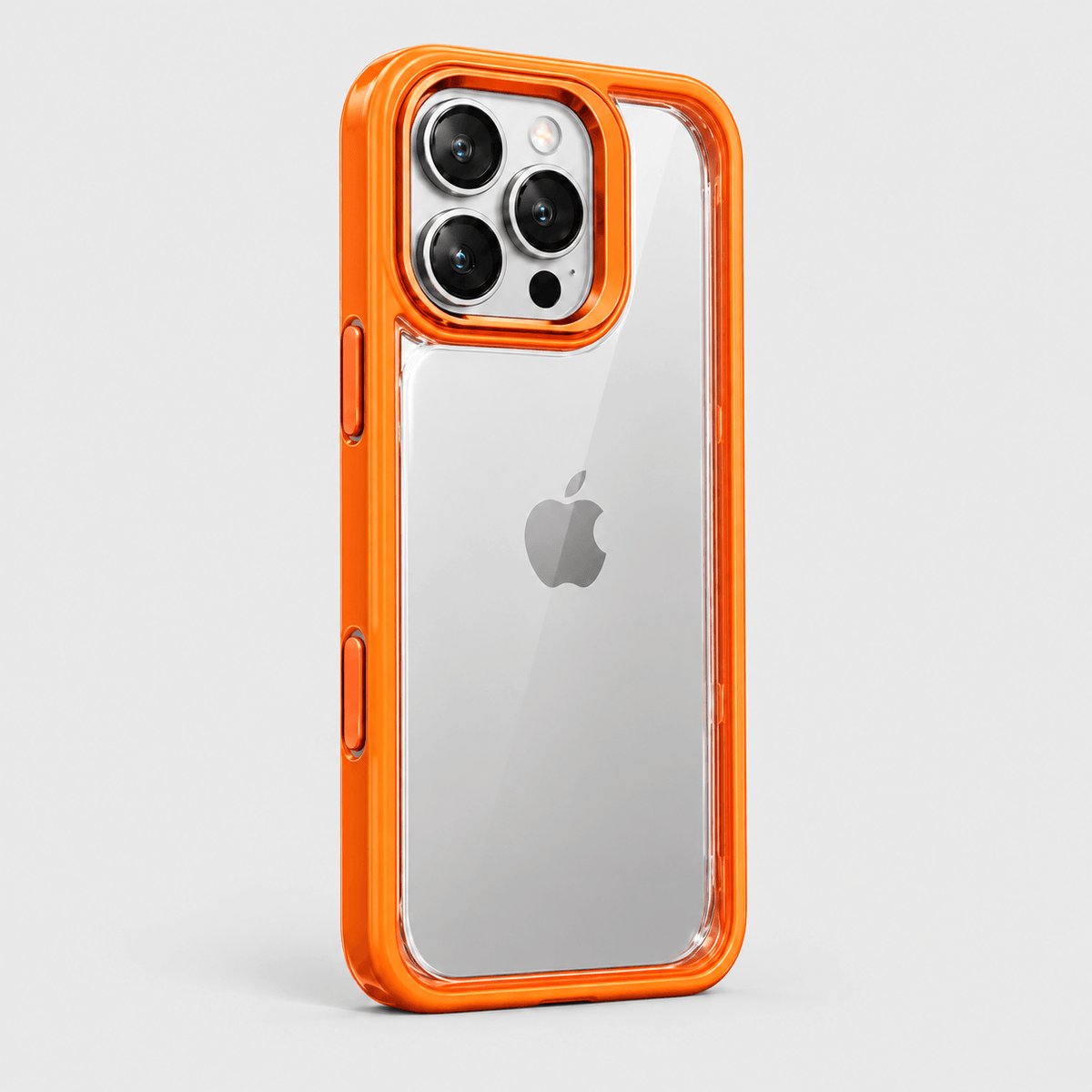 Transparent Lens Ring iPhone Case - Orange