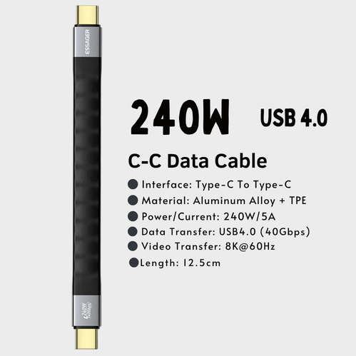 Essager 240W USB 4 Data Cable (Type C to C)