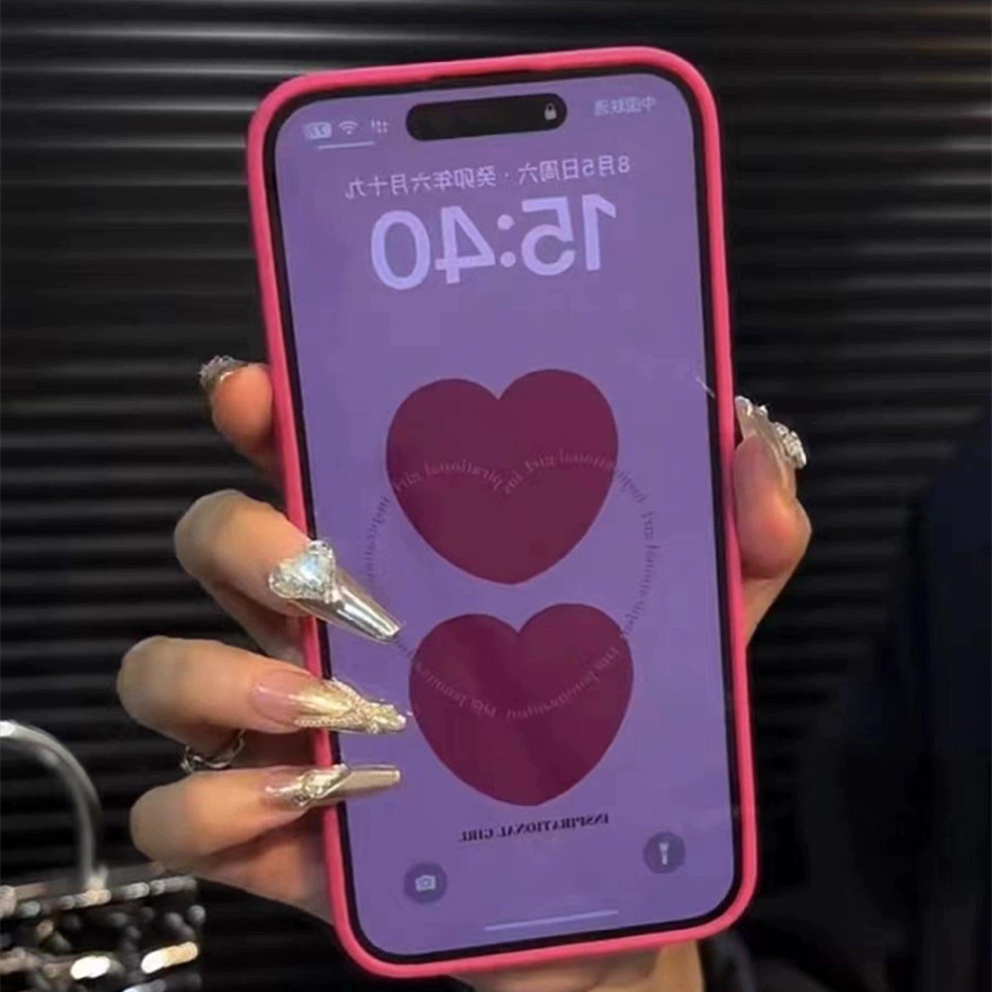 3D Heart Pattern iPhone Case