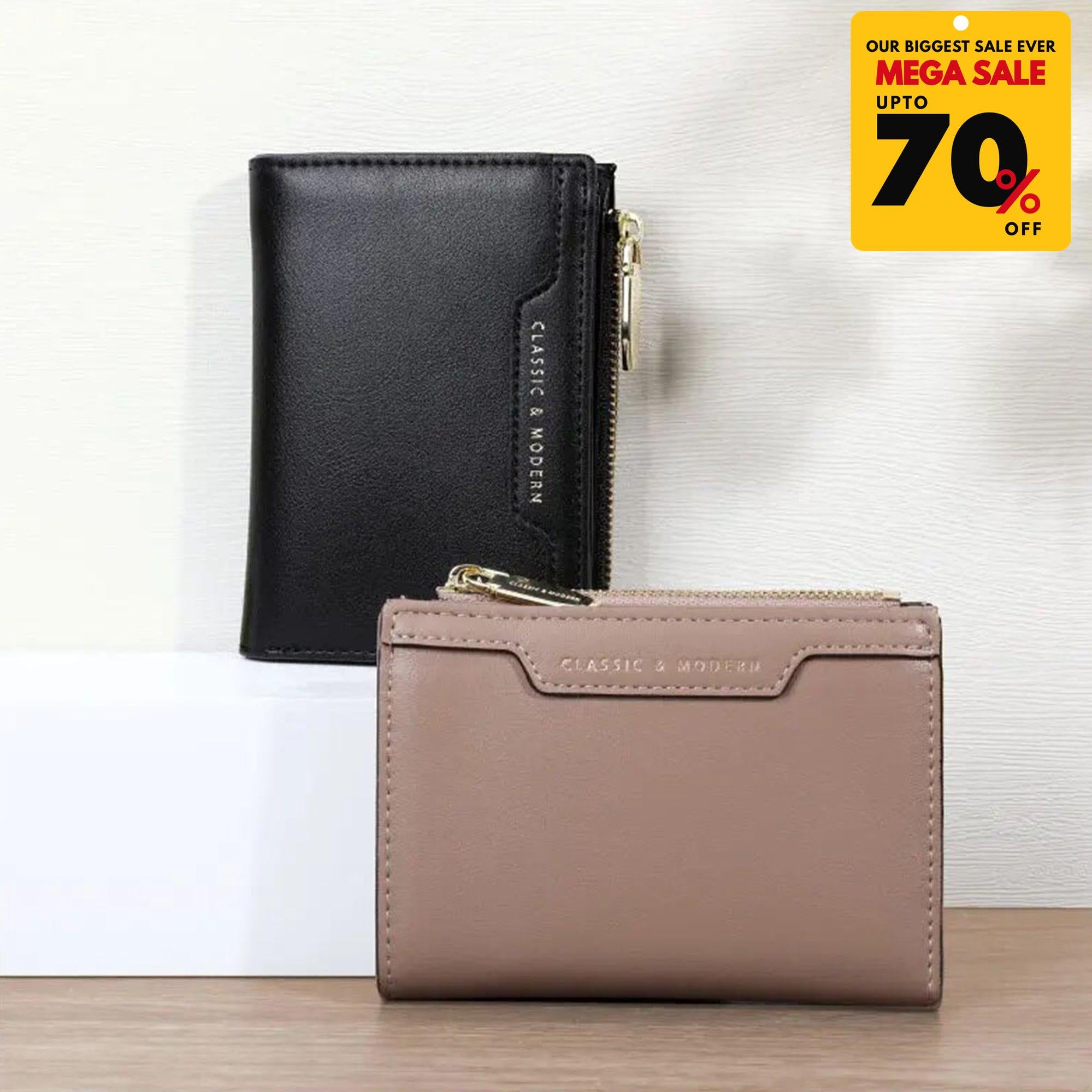Women's Leather Compact Wallet-DIVERSITY