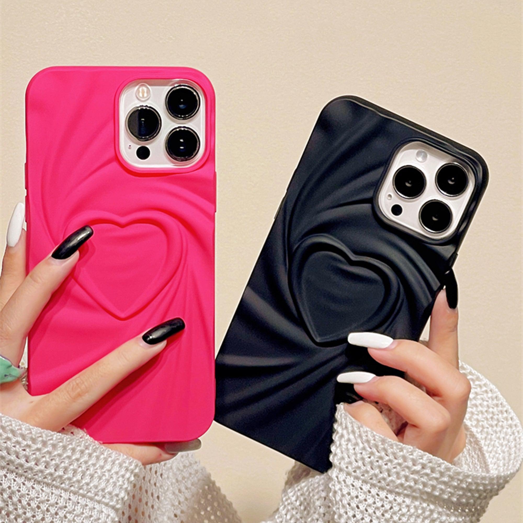 3D Heart Pattern iPhone Case