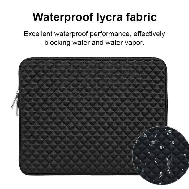 Diamond Pattern Laptop Sleeve With Power Pouch