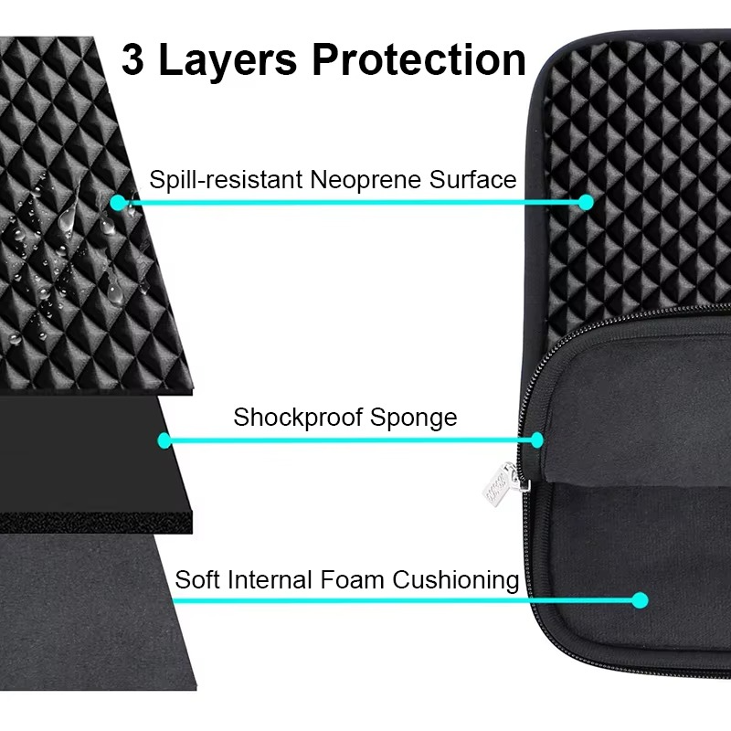 Diamond Pattern Laptop Sleeve With Power Pouch