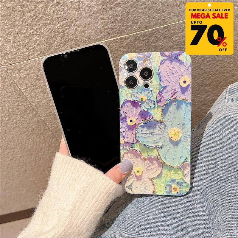 Floral Design Silicone Phone Case-DIVERSITY