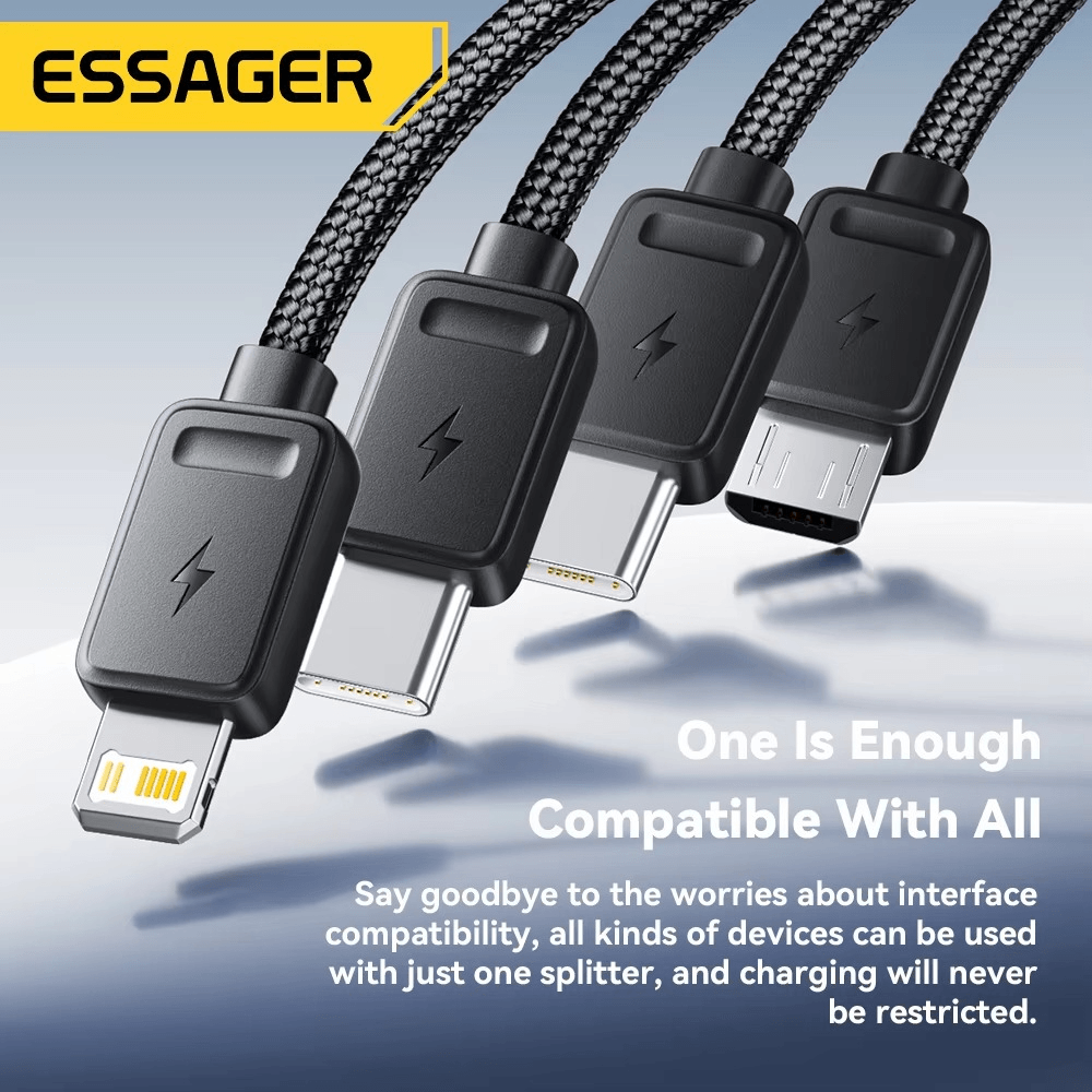 Essager 4-in-1 OTG Multi Charging Cable (USB-C, iPhone & Micro USB)